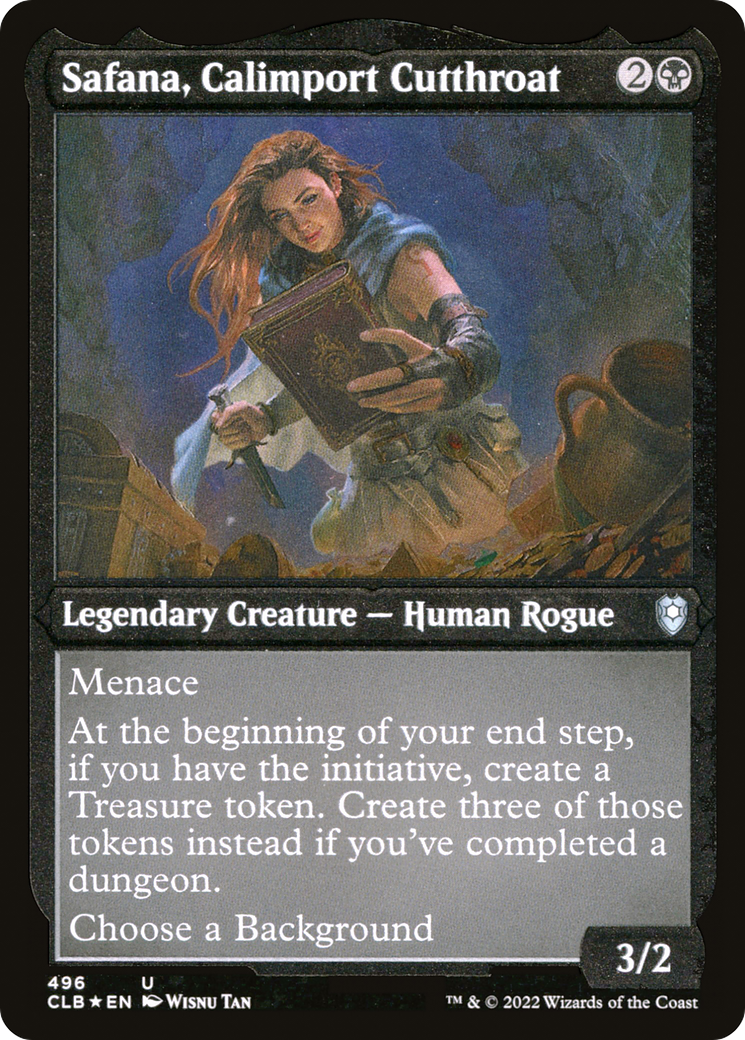 Safana, Calimport Cutthroat (Foil Etched) (CLB-496) [Commander Legends: Battle for Baldur's Gate] Etched Foil