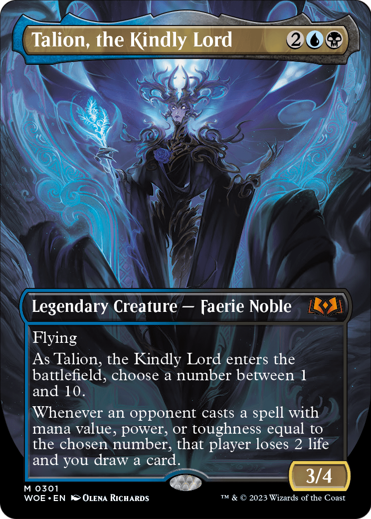 Talion, the Kindly Lord (Borderless) (WOE-301) [Wilds of Eldraine] Foil