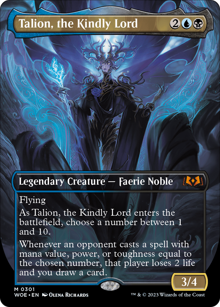 Talion, the Kindly Lord (WOE-301) [Wilds of Eldraine] (Borderless) Foil