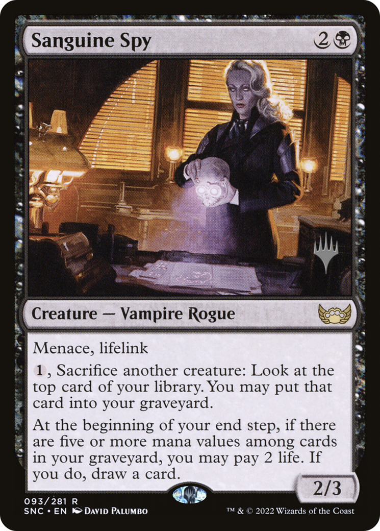 Sanguine Spy (PPSNC-093) [Promo Pack: Streets of New Capenna Promos]