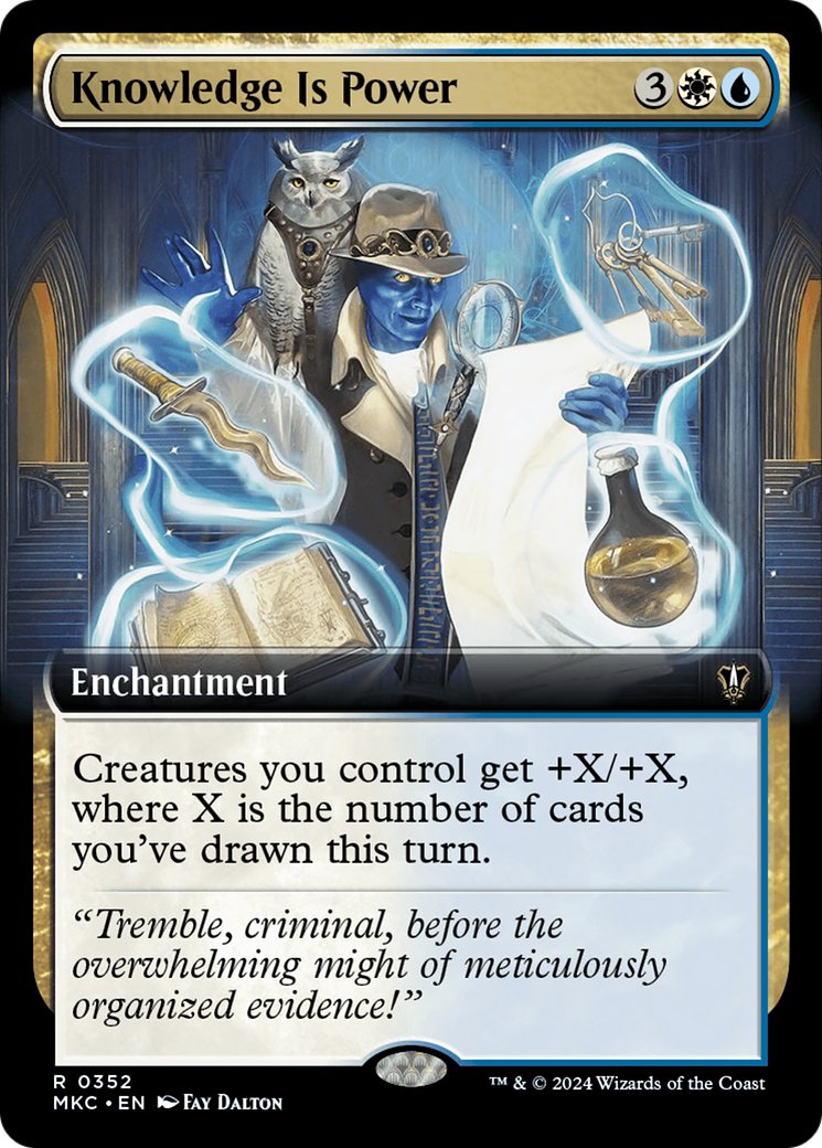 Knowledge Is Power (MKC-352) [Murders at Karlov Manor Commander]: (Extended Art)