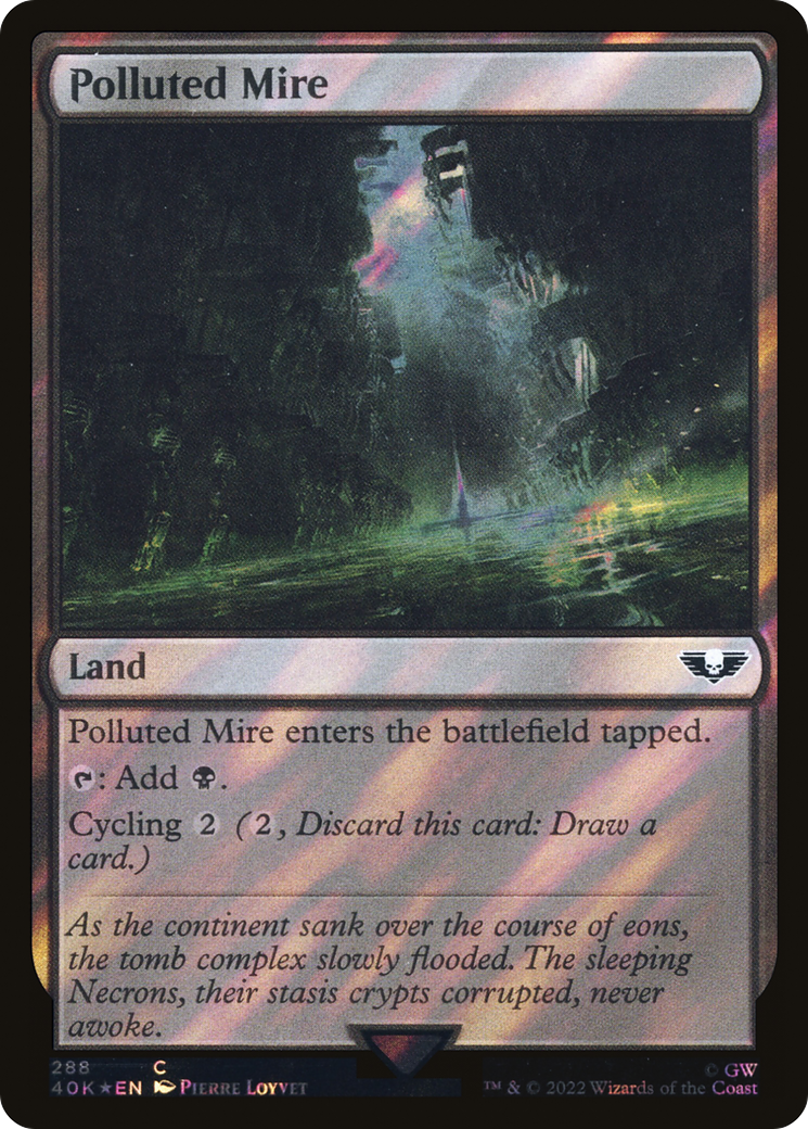 Polluted Mire (Surge Foil) (40K-288) [Warhammer 40,000 Commander] Foil