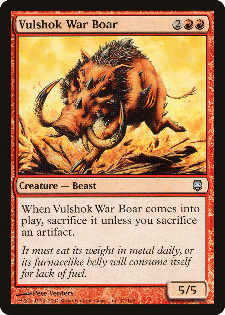 Vulshok War Boar (DST-072) [Darksteel]
