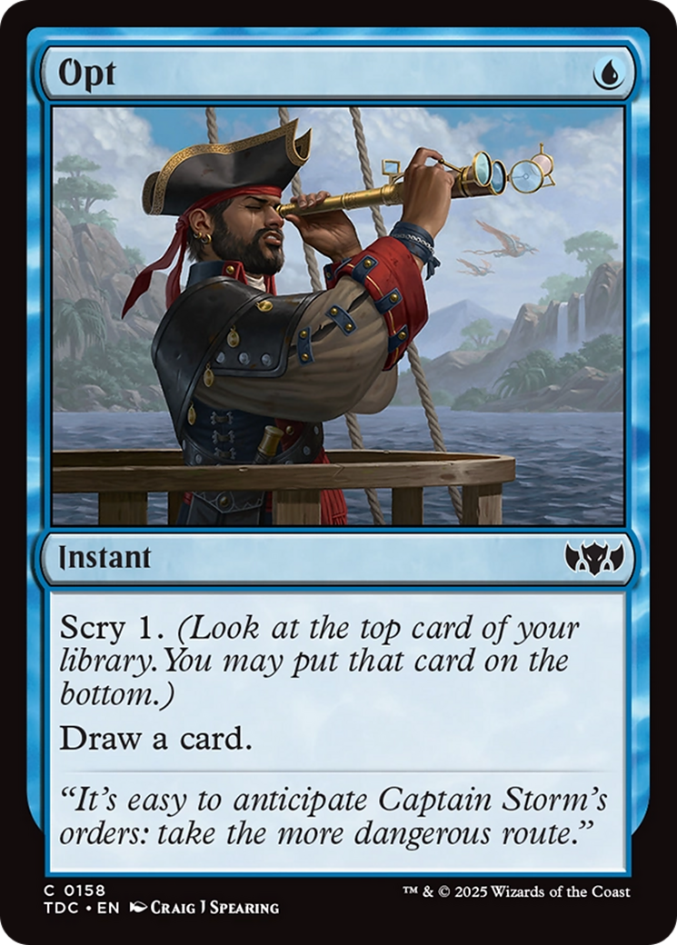Opt (TDC-158) [Commander: Tarkir: Dragonstorm]