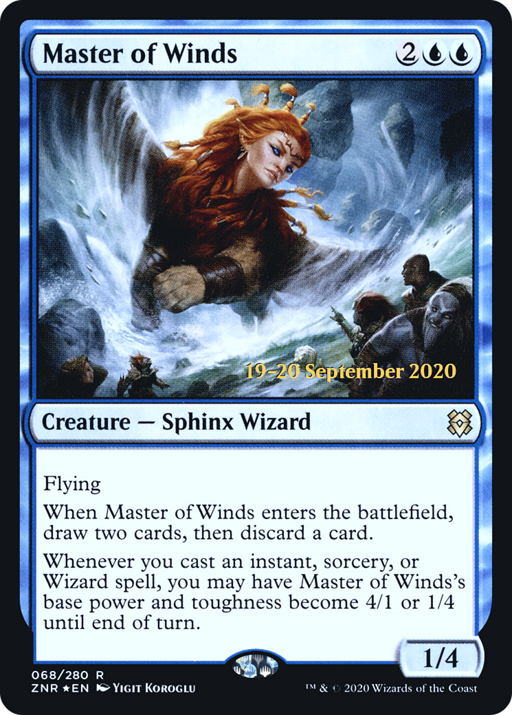 Master of Winds (PRE-68S) [Zendikar Rising Promos] Foil