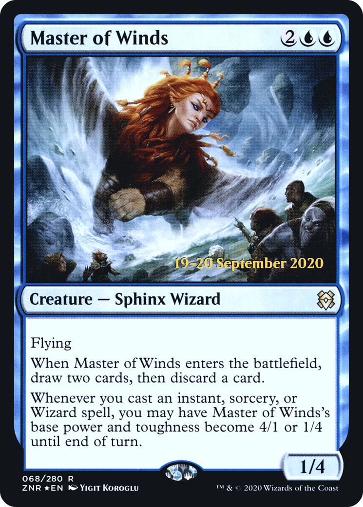 Master of Winds (PRE-68S) [Zendikar Rising Promos] Foil