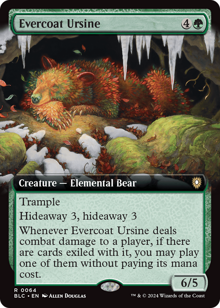 Evercoat Ursine (BLC-064) [Bloomburrow Commander]: (Extended Art)