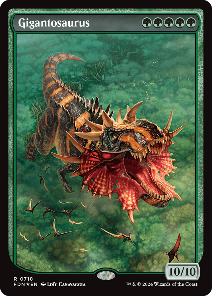 Gigantosaurus (FDN-718) [Foundations]: (Full Art, textless) Foil