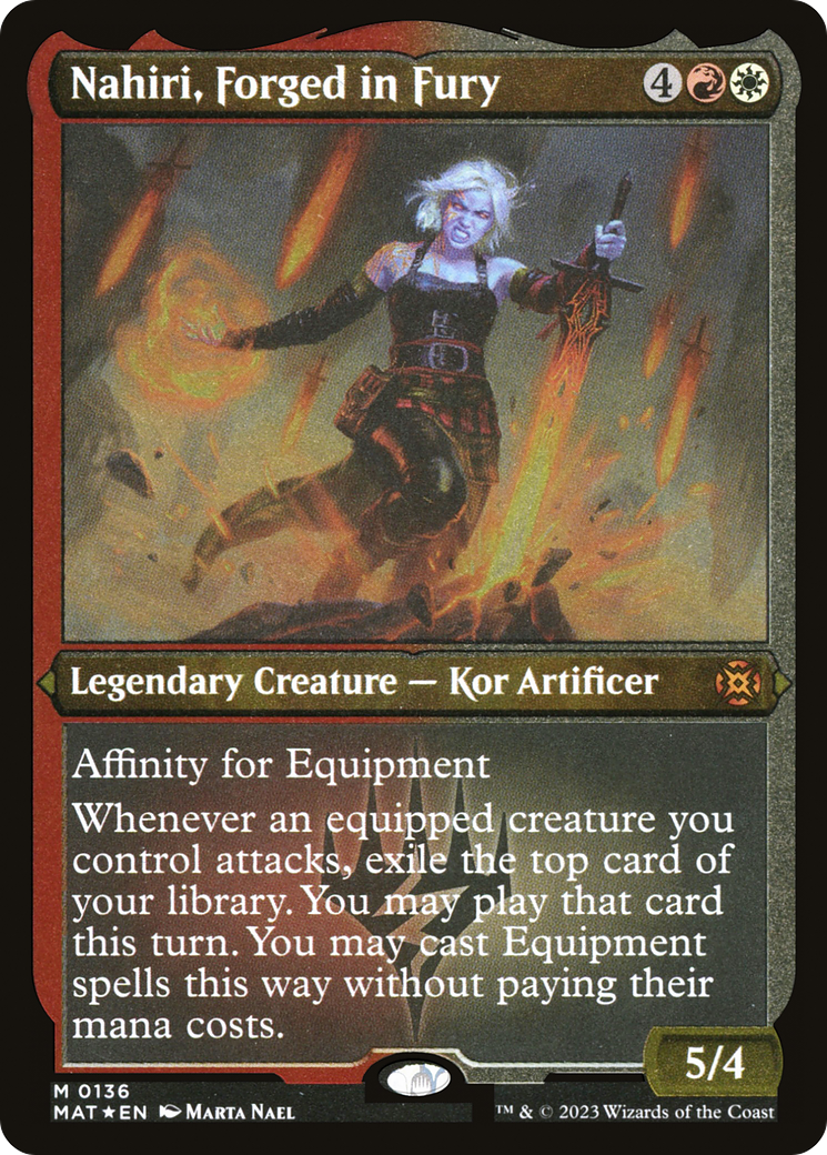 Nahiri, Forged in Fury (MAT-136) [March of the Machine: The Aftermath] Etched Foil