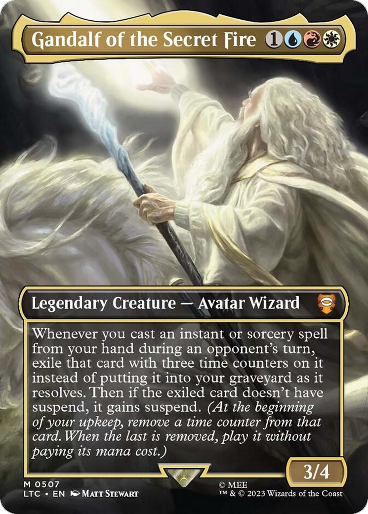 Gandalf of the Secret Fire (Borderless) (LTC-507) [Tales of Middle-earth Commander] (Borderless)