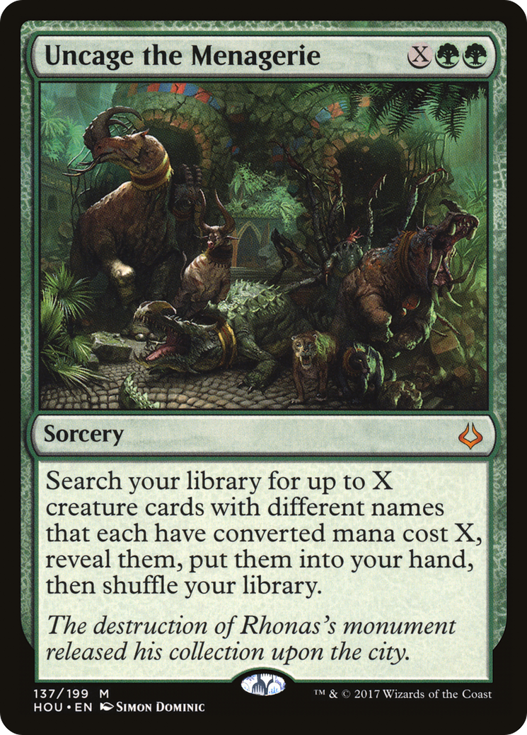 Uncage the Menagerie (HOU-137) [Hour of Devastation]