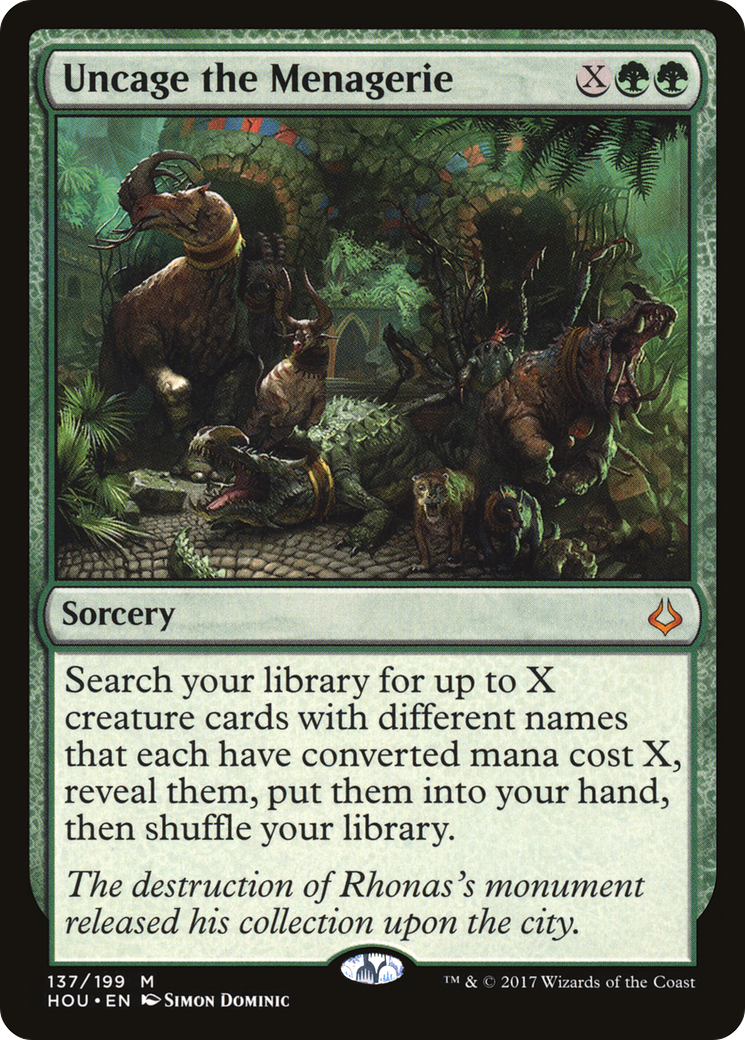 Uncage the Menagerie (HOU-137) [Hour of Devastation]