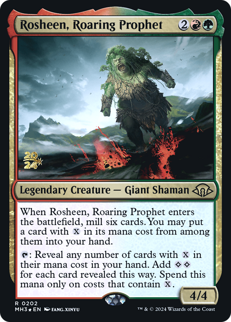 Rosheen, Roaring Prophet (PRE-202) [Modern Horizons 3 Promos] Foil