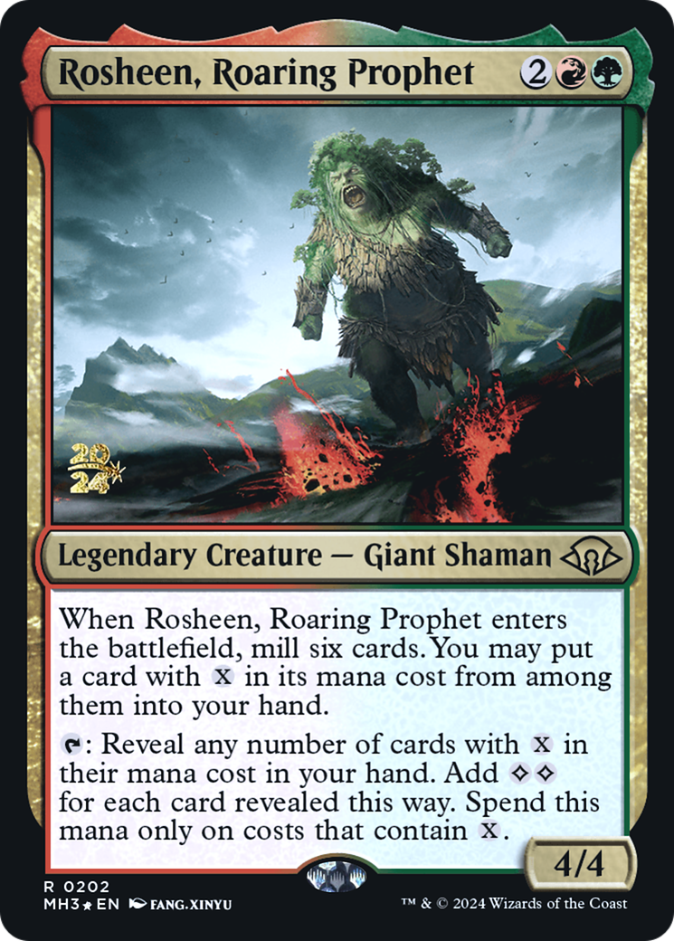 Rosheen, Roaring Prophet (PRE-202S) [Modern Horizons 3 Promos] Foil