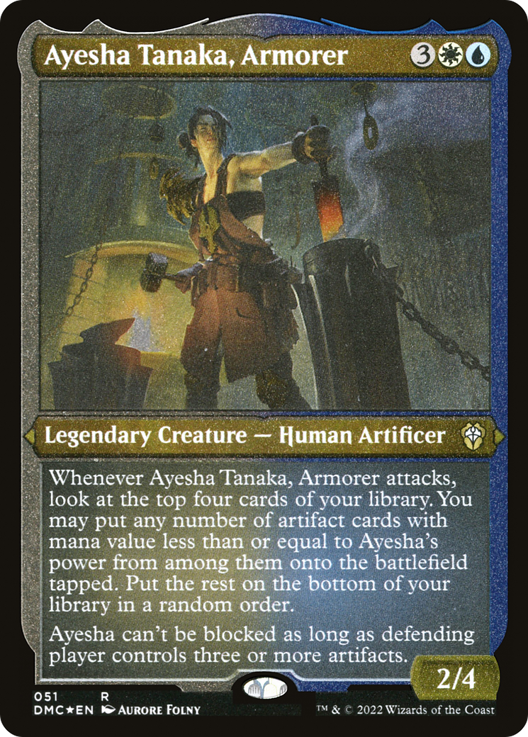 Ayesha Tanaka, Armorer (DMC-051) [Dominaria United Commander] Etched Foil