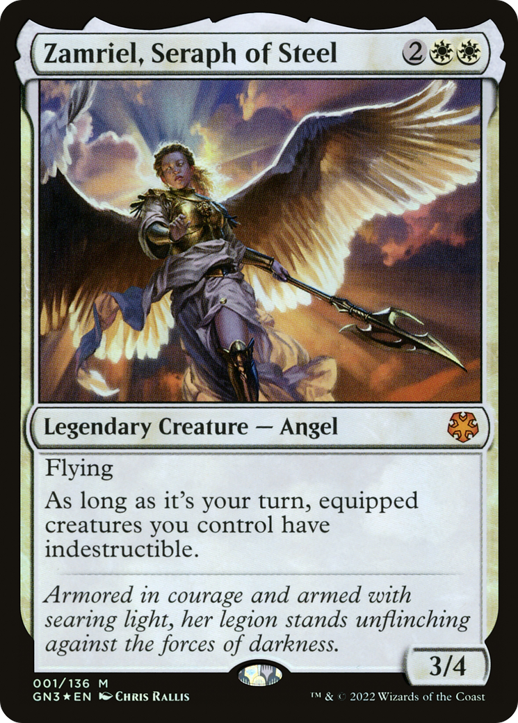 Zamriel, Seraph of Steel (GN3-001) [Game Night: Free-for-All] Foil