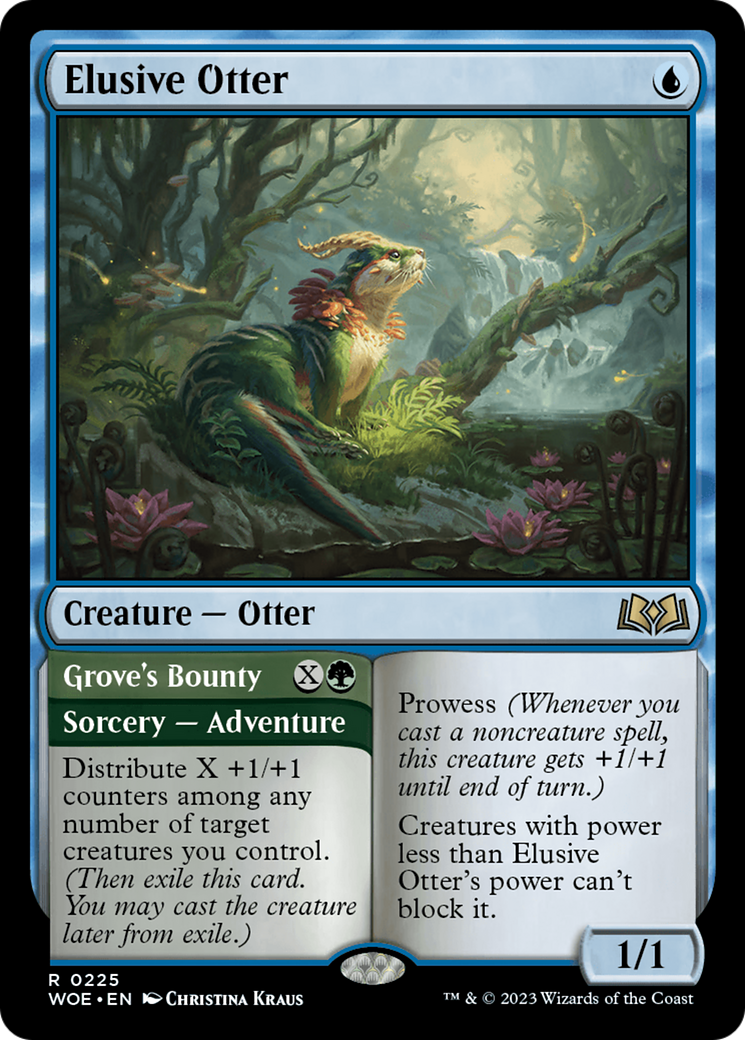 Elusive Otter // Grove's Bounty (WOE-225) [Wilds of Eldraine]