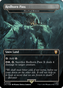 Redhorn Pass - Mouth of Ronom (Surge Foil) (LTC-400) [Tales of Middle-earth Commander] / Redhorn Pass (Borderless) Foil