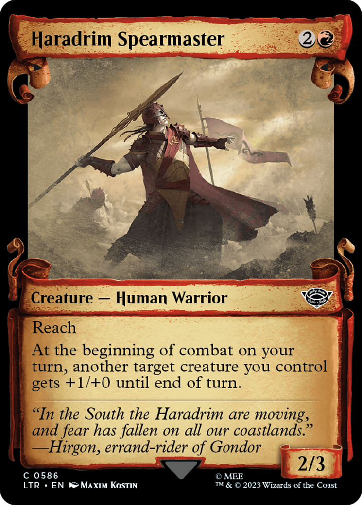 Haradrim Spearmaster (Showcase Scrolls) (LTR-586) [The Lord of the Rings: Tales of Middle-earth]