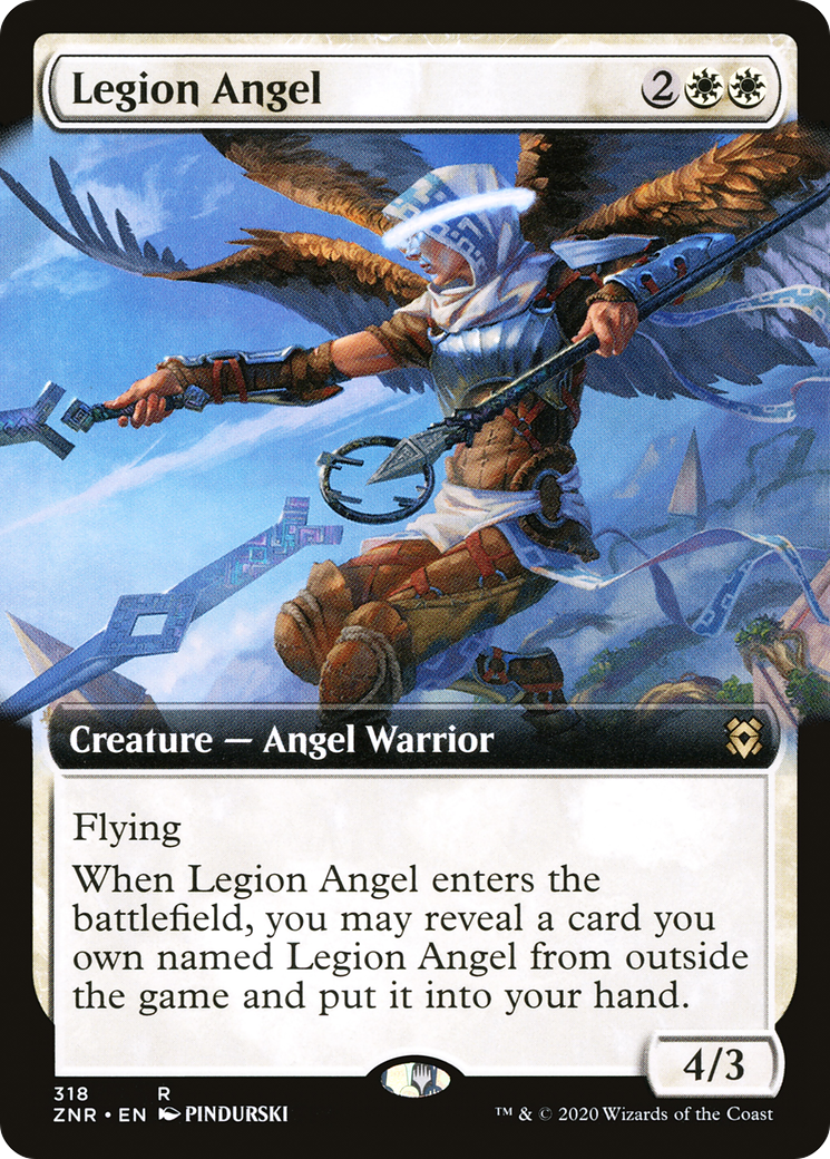 Legion Angel (ZNR-318) [Zendikar Rising]: (Extended Art)