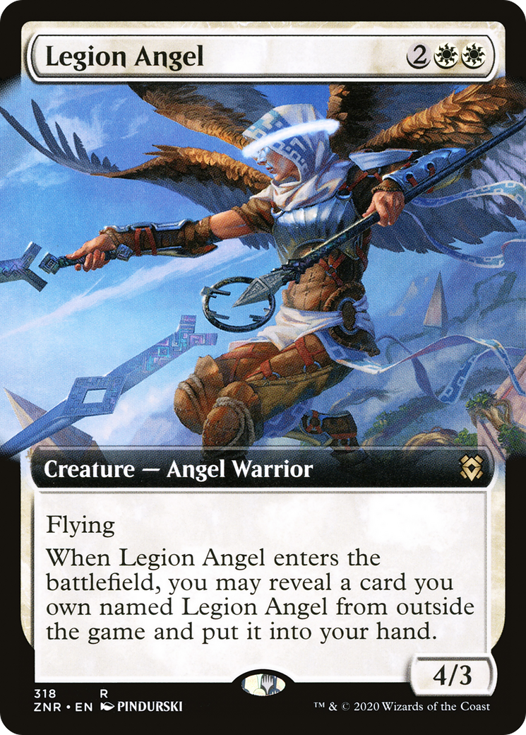 Legion Angel (Extended Art) (ZNR-318) [Zendikar Rising]