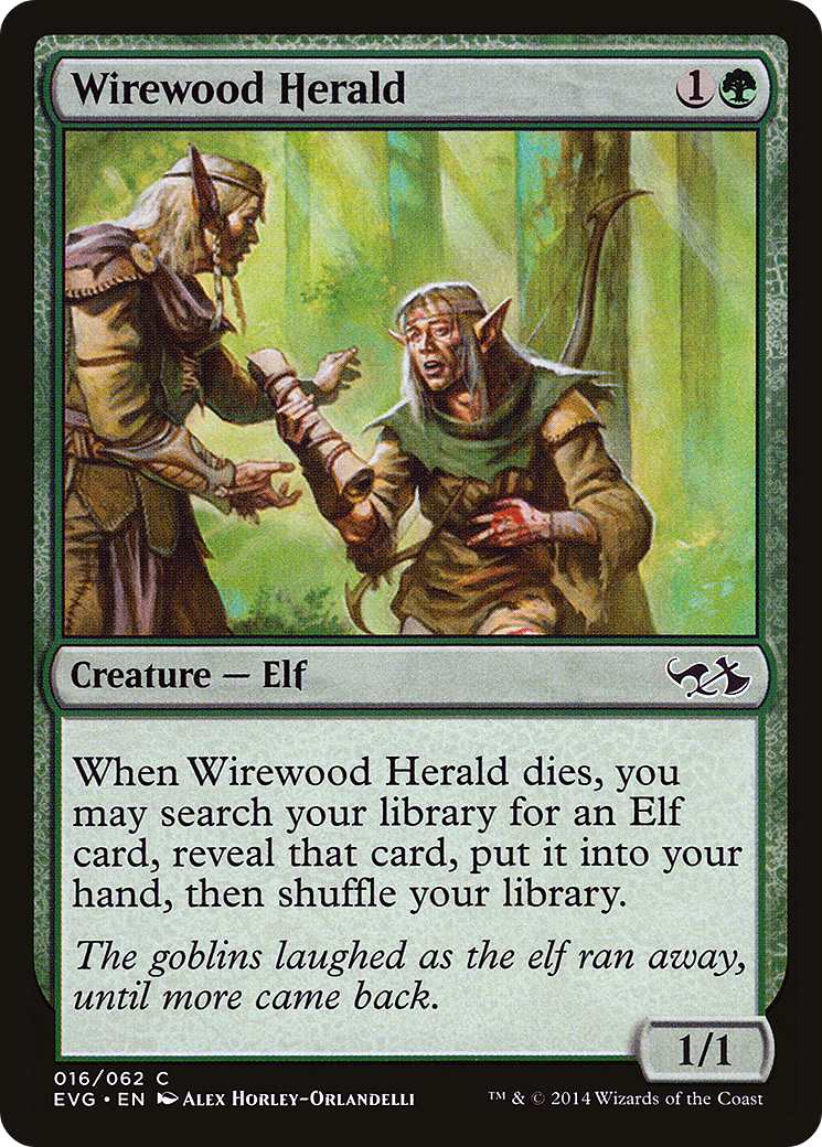 Wirewood Herald (DD3-016) [Duel Decks Anthology: Elves vs. Goblins]