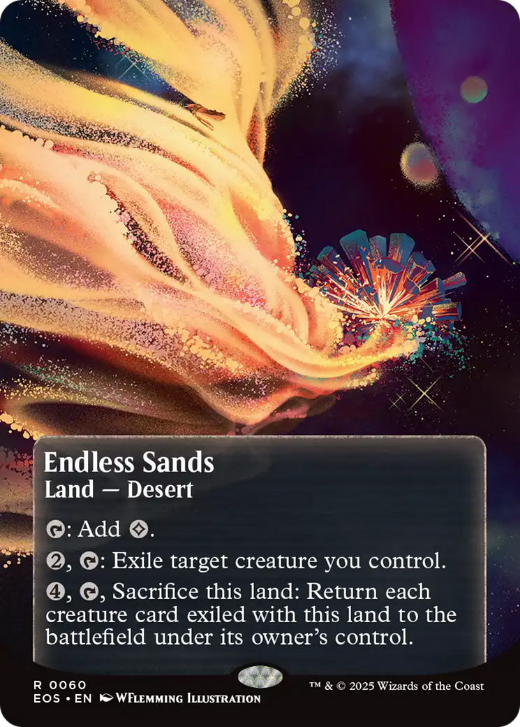 Endless Sands (0060) (Borderless) (EOS-060) [Edge of Eternities: Stellar Sights] (Borderless) Foil