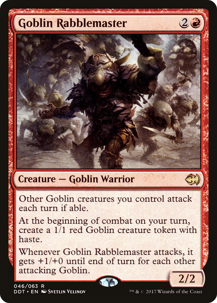 Goblin Rabblemaster (DDT-046) [Duel Decks: Merfolk vs. Goblins]
