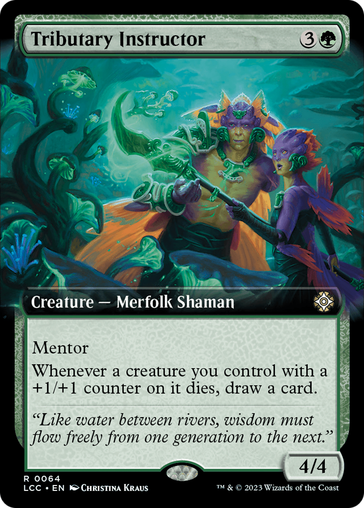 Tributary Instructor (LCC-064) [The Lost Caverns of Ixalan Commander]: (Extended Art) Foil