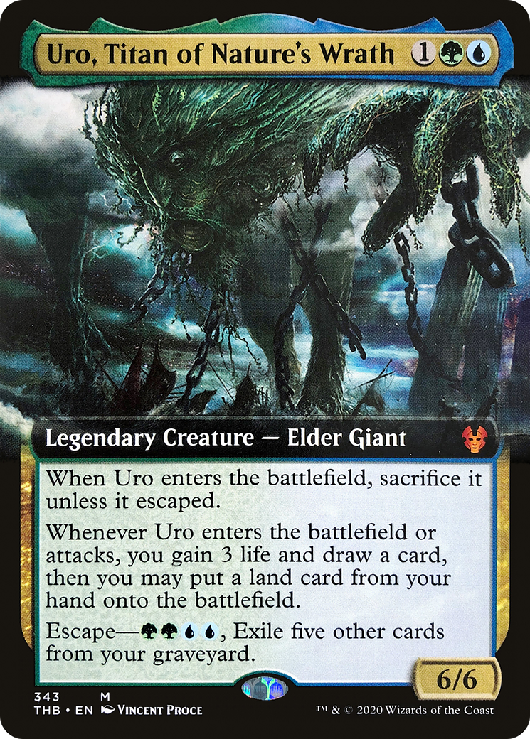 Uro, Titan of Nature's Wrath (THB-343) [Theros Beyond Death]: (Extended Art) Foil