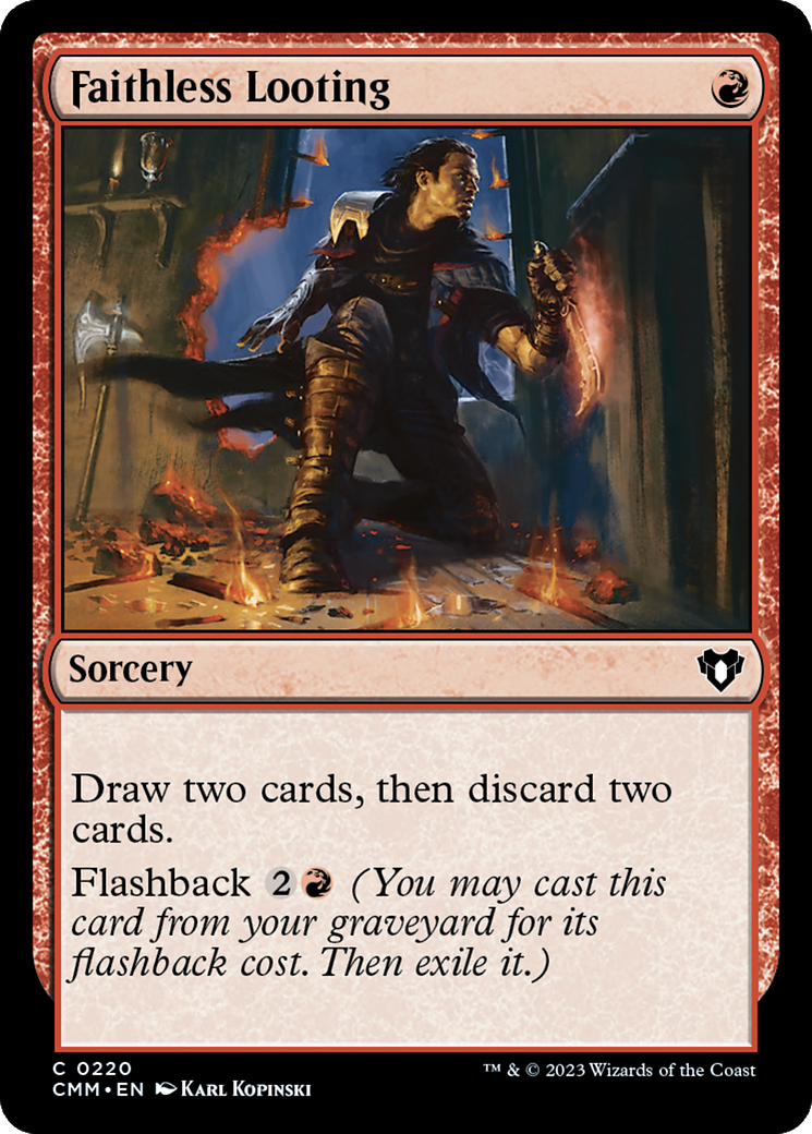 Faithless Looting (CMM-220) [Commander Masters] Foil