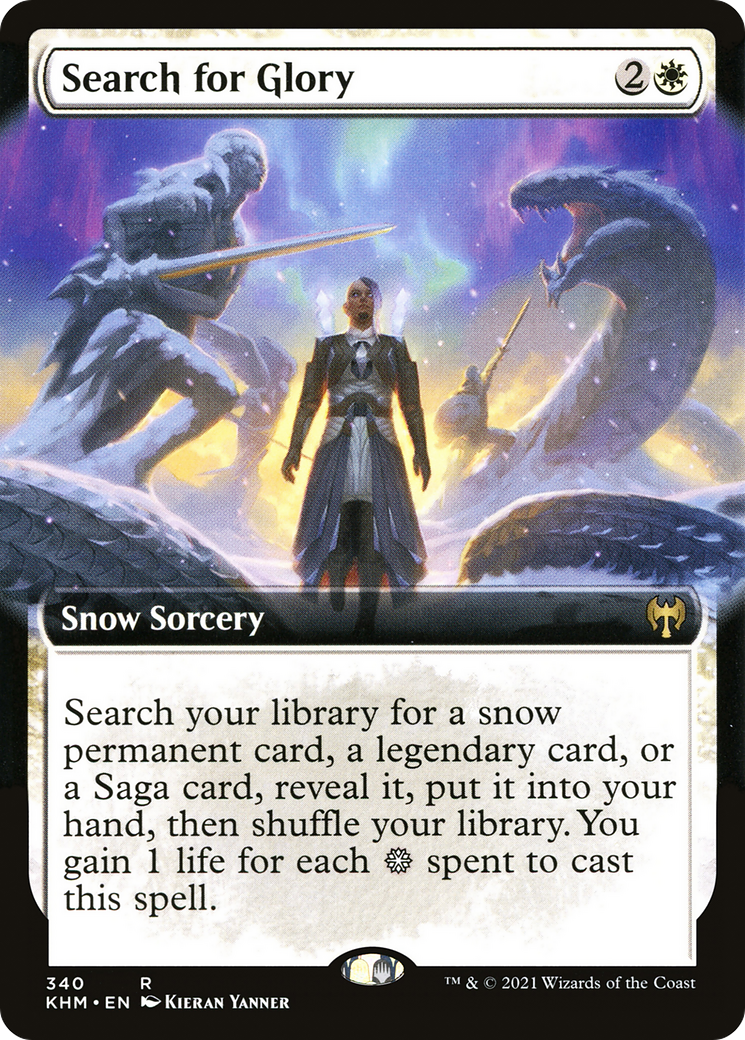 Search for Glory (KHM-340) [Kaldheim]: (Extended Art, snow)