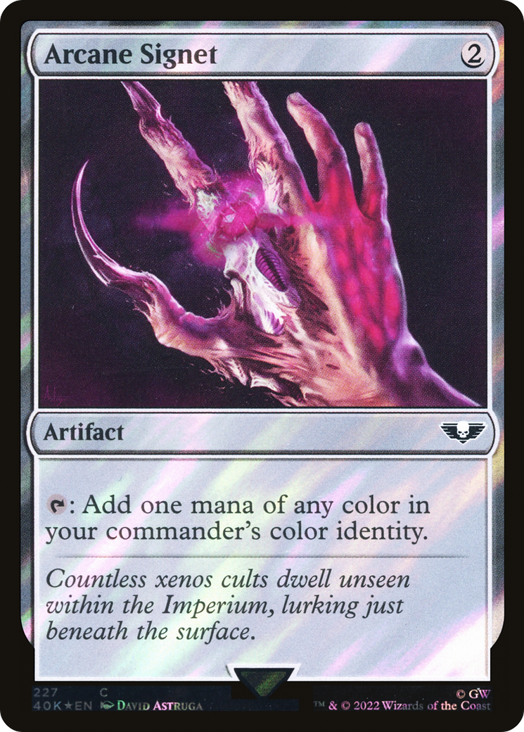 Arcane Signet (40K-227) (Surge Foil) [Warhammer 40,000 Commander] Foil