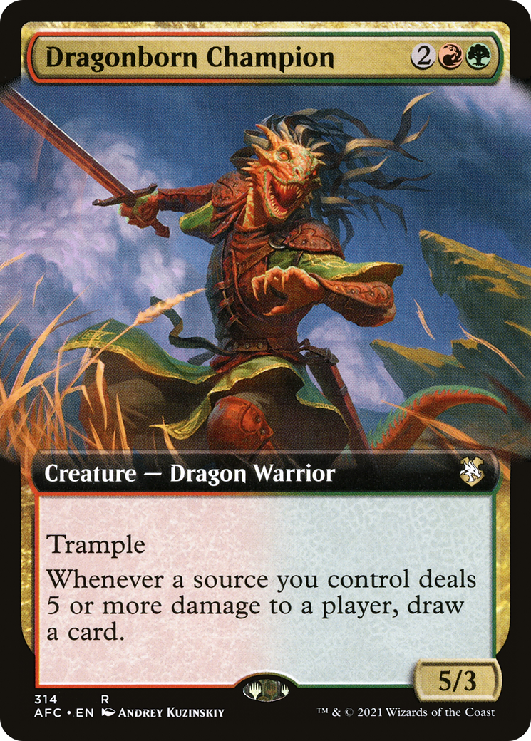 Dragonborn Champion (Extended Art) (AFC-314) [Forgotten Realms Commander]