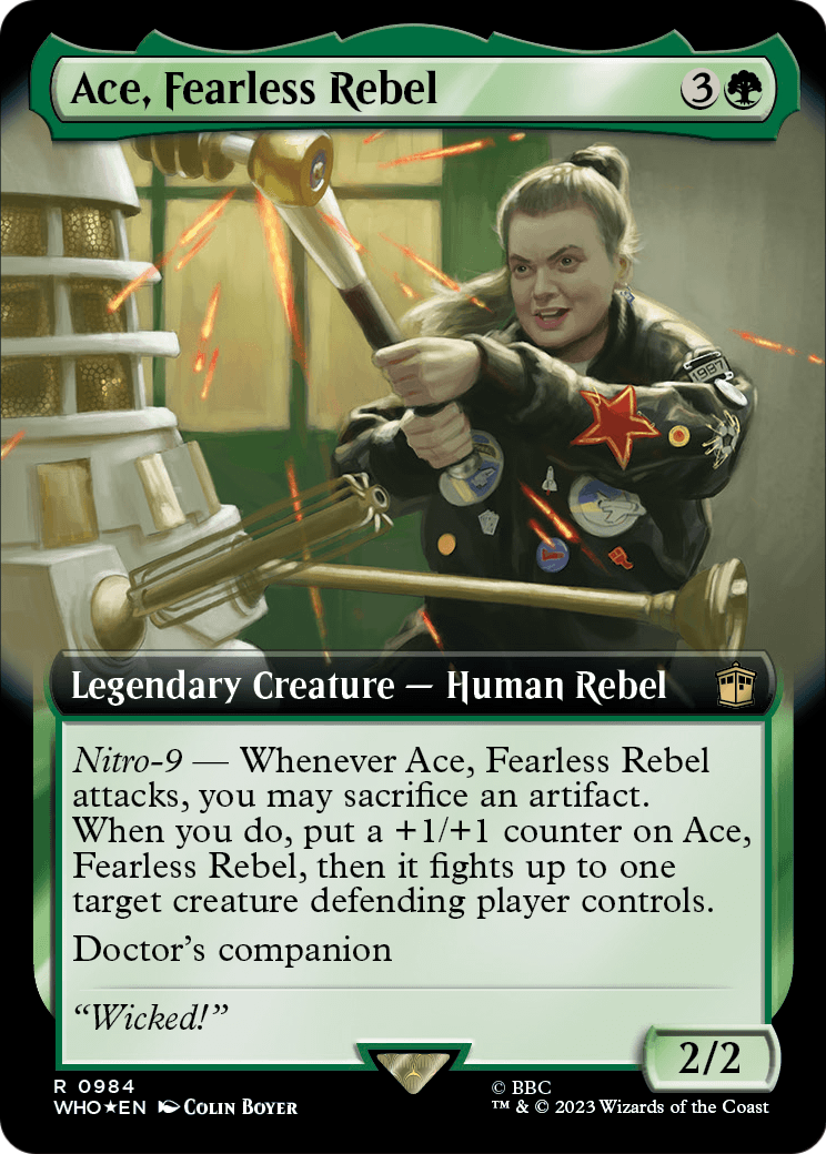 Ace, Fearless Rebel (Extended Art) (Surge Foil) (WHO-984) [Doctor Who] Foil