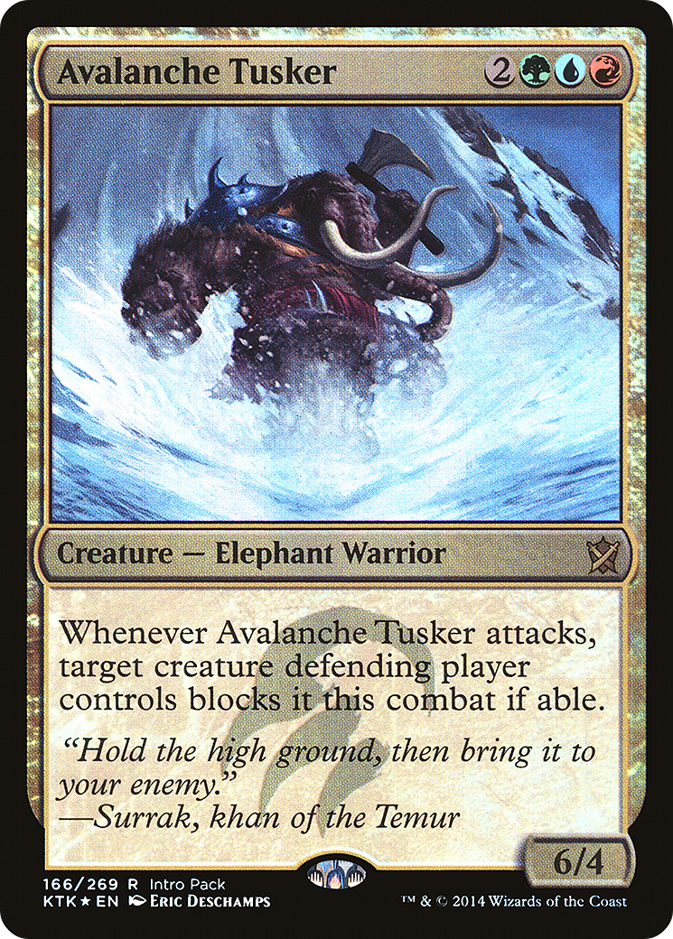 Avalanche Tusker (UMP-166) [Khans of Tarkir Promos] Foil
