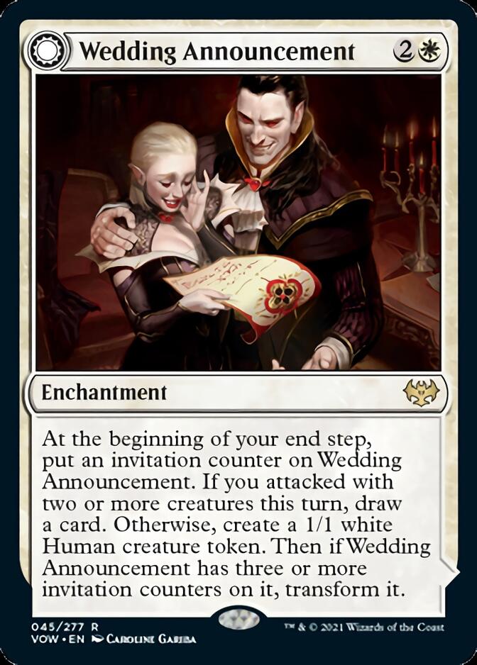 Wedding Announcement // Wedding Festivity (VOW-045) [Innistrad: Crimson Vow]: (Double Faced Transform) Foil