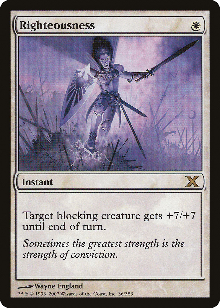 Righteousness (10E-036) [Tenth Edition] Foil
