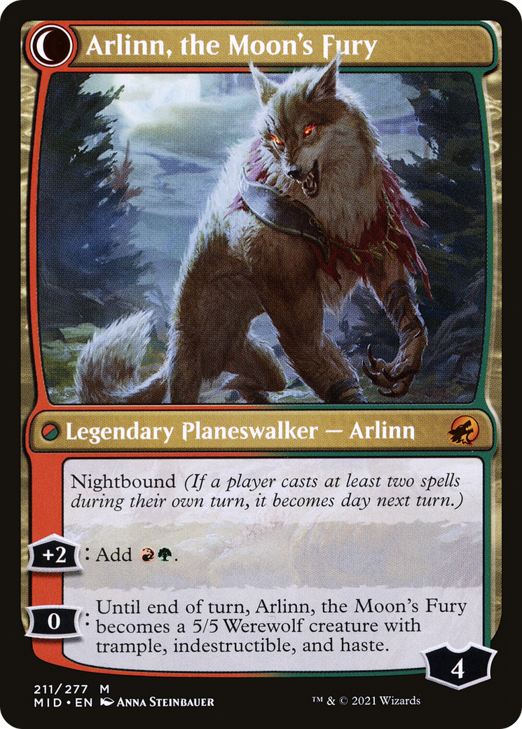 Arlinn, the Pack's Hope // Arlinn, the Moon's Fury (LIST-MID-211) [The List]: (Double Faced Transform)