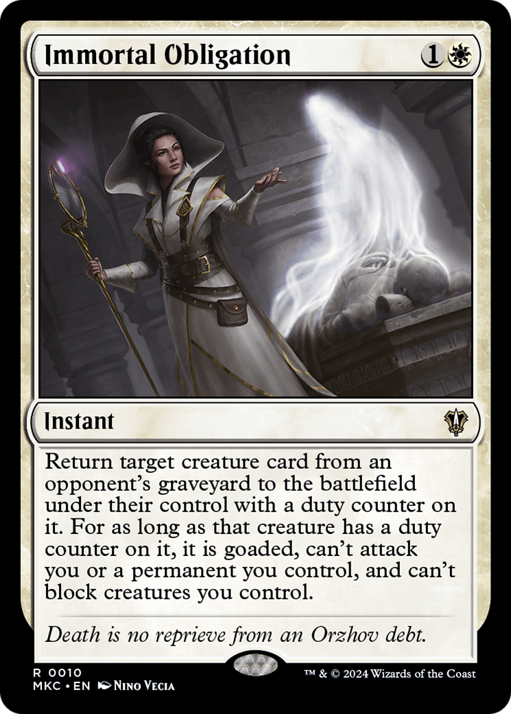 Immortal Obligation (MKC-010) [Murders at Karlov Manor Commander]