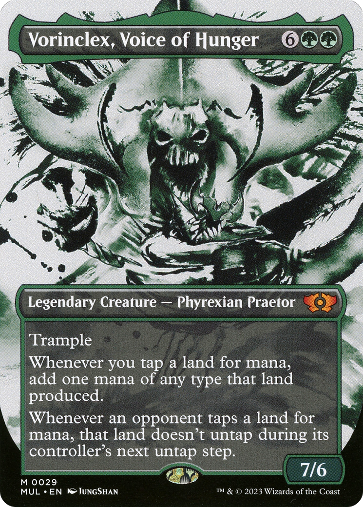 Vorinclex, Voice of Hunger (MUL-029) [Multiverse Legends]: (Showcase) (Borderless) Foil