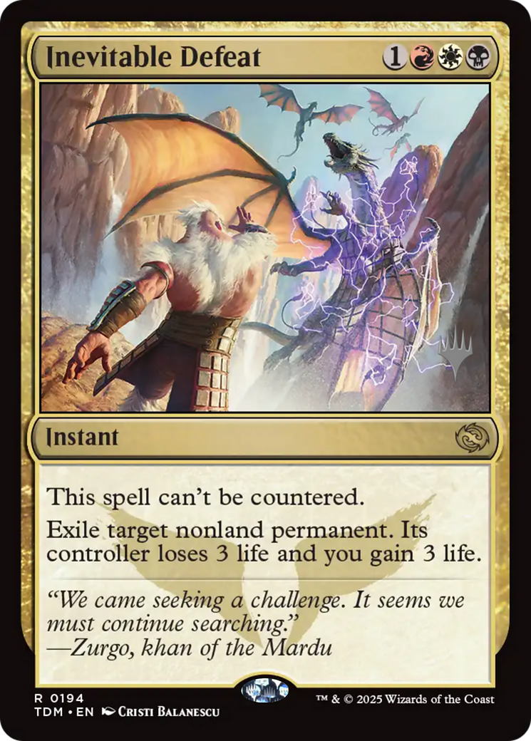 Inevitable Defeat (PPTDM-194) [Promo Pack: Tarkir: Dragonstorm] Foil