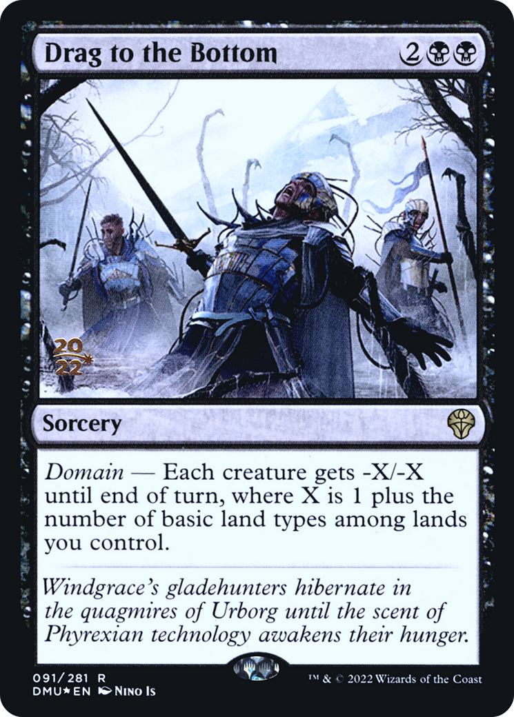 Drag to the Bottom (PRE-091) [Dominaria United Promos] Foil