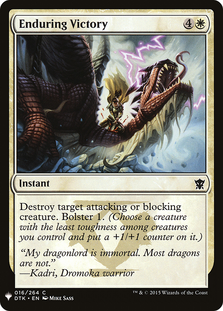 Enduring Victory (LIST-DTK-16) [The List]