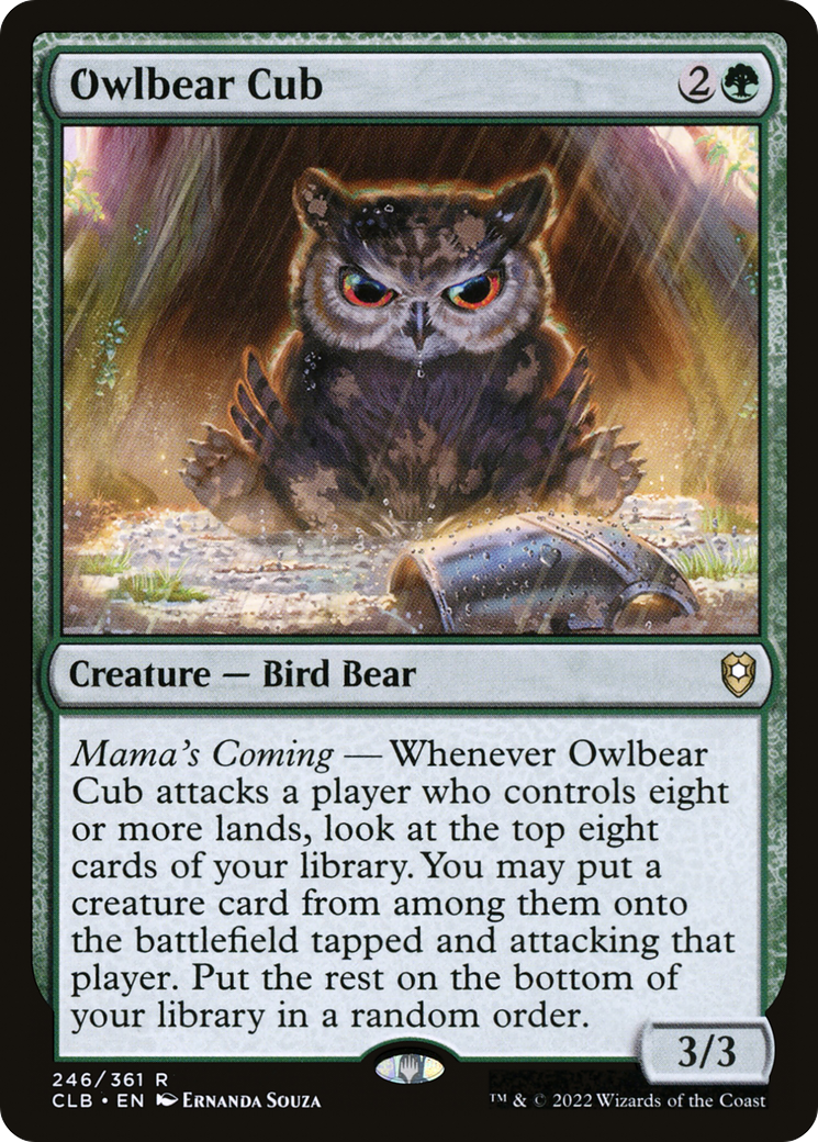 Owlbear Cub (CLB-246) [Commander Legends: Battle for Baldur's Gate] Foil
