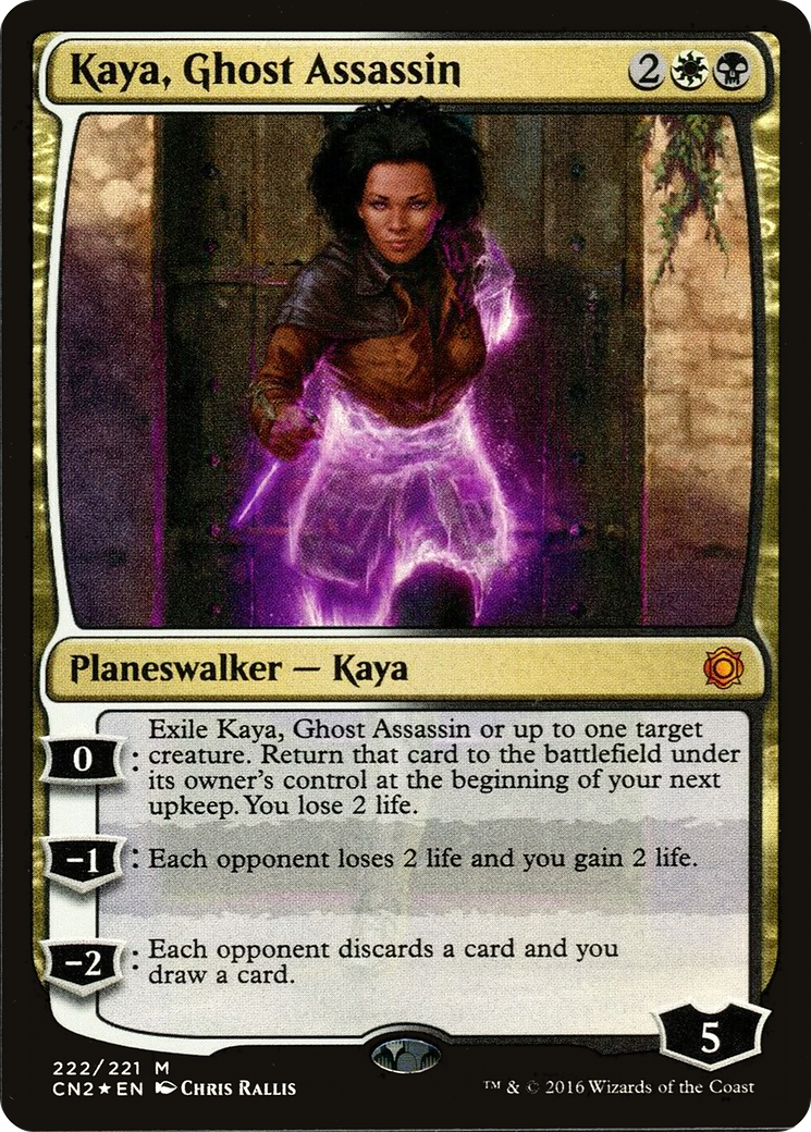 Kaya, Ghost Assassin (Alternate Art Foil) (CN2-222) [Conspiracy: Take the Crown] Foil