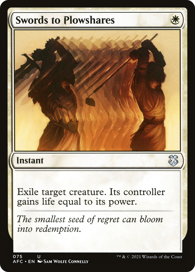 Swords to Plowshares (AFC-075) [Forgotten Realms Commander]
