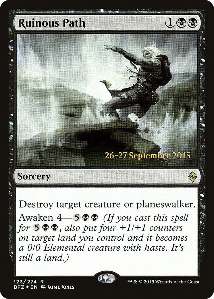 Ruinous Path (PRE-123S) [Battle for Zendikar Promos] Foil