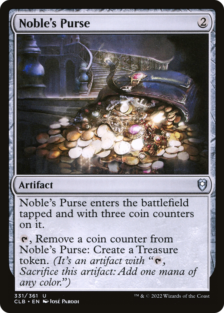 Noble's Purse (CLB-331) [Commander Legends: Battle for Baldur's Gate] Foil