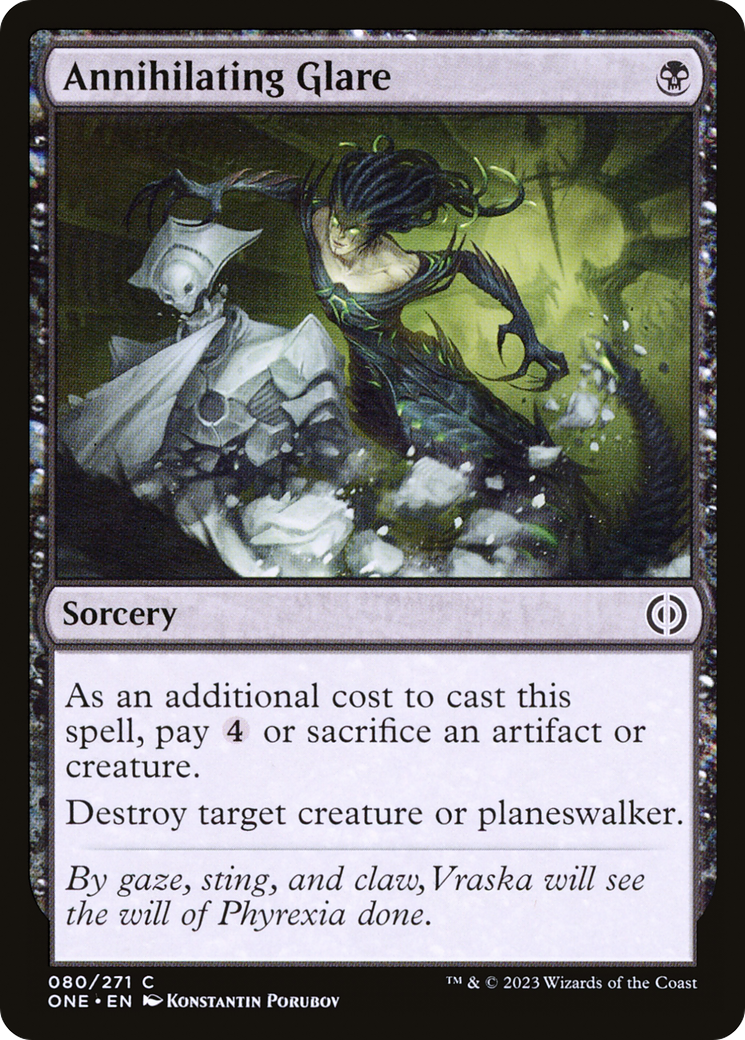 Annihilating Glare (ONE-080) [Phyrexia: All Will Be One] Foil